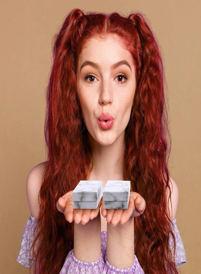 Thenshop علب هدايا مجوهرات من Thenshop، 72 قطعة، علب تغليف مجوهرات صغيرة بالجملة للأساور والقلائد والخواتم والأقراط، علب كرتونية صغيرة رخامية مناسبة للأعمال وحفلات الزفاف وأعياد الميلاد وتغليف هدايا الأم - Image 3